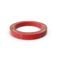 Seven Part Cylinder Steel Painted Red PNG & PSD Images