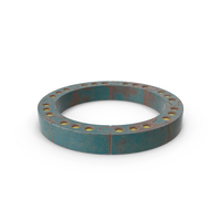 Eight Part Cylinder Painted  Rusty Metal PNG & PSD Images