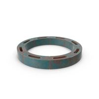 Eight Part Cylinder Painted  Rusty Metal PNG & PSD Images