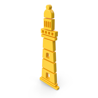 Yellow Lighthouse Symbol PNG & PSD Images