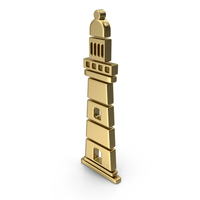 Gold Lighthouse Symbol PNG & PSD Images