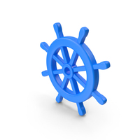 Ship Steering Wheel Symbol Blue PNG & PSD Images