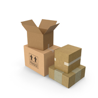 Cardboard Boxes Stack PNG & PSD Images