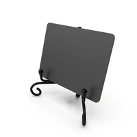 Wooden Chalkboard On Metal Stand PNG & PSD Images