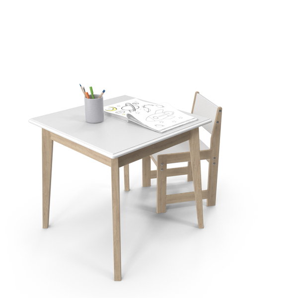 Children's Table With Chair PNG & PSD Images