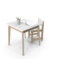 Children's Table With Chair PNG & PSD Images