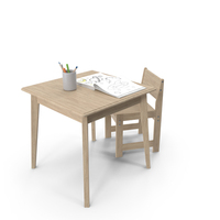 Children's Table With Chair PNG & PSD Images