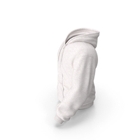 White Zipper Hooded Male Sweatshirt With Pockets PNG & PSD Images