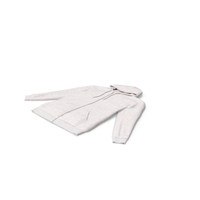White Zipper Hooded Female Sweatshirt With Pockets PNG & PSD Images