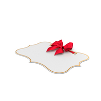 Postcard With Bow Lying PNG & PSD Images
