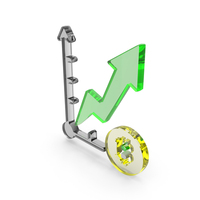 Glass Money Growth Chart Symbol PNG & PSD Images