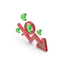 Glass Money Loss Symbol PNG & PSD Images