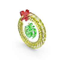 Dragon Frame With Om Symbol PNG & PSD Images