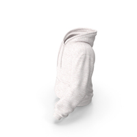 White Zipper Hooded Male Sweatshirt With Pockets PNG & PSD Images