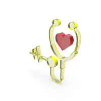 Heart Health Stethoscope Symbol PNG & PSD Images