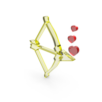 Heart Bow & Arrow Symbol PNG & PSD Images