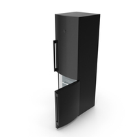 Black Refrigerator With Open Bottom PNG & PSD Images