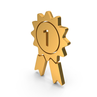 Gold Ribbon Badge Icon PNG & PSD Images
