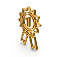 Gold Ribbon Badge Icon PNG & PSD Images