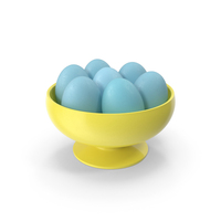 Blue Eggs In Yellow Bowl PNG & PSD Images