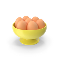 Brown Eggs In Yellow Bowl PNG & PSD Images