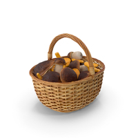 Basket Of Mushrooms PNG & PSD Images