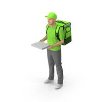Delivery Man With Pizza Box PNG & PSD Images
