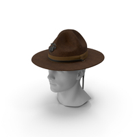 Sergeant Campaign Cap with Cockade Brown on Mannequin Fur PNG & PSD Images