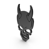 Evil Skull Horns Logo PNG & PSD Images