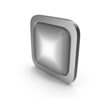 Greyscale Square Button Icon PNG & PSD Images