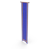 Medieval Wall Banner Blue PNG & PSD Images