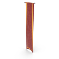 Medieval Wall Banner Red PNG & PSD Images