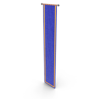 Medieval Wall Banner Rectangle Blue PNG & PSD Images