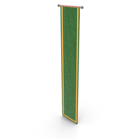 Medieval Wall Banner Rectangle Green PNG & PSD Images