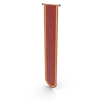 Medieval Wall Banner Rounded Red PNG & PSD Images