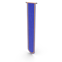 Medieval Wall Banner Rounded Blue PNG & PSD Images