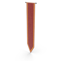 Medieval Wall Banner Cone Red PNG & PSD Images