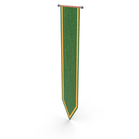 Medieval Wall Banner Cone Green PNG & PSD Images