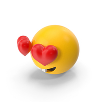 Smiley Face With Heart Eyes PNG & PSD Images