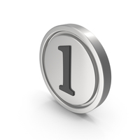 Silver And Black Number One PNG & PSD Images