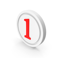 Number One White And Red PNG & PSD Images
