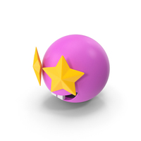 Smiley Face With Star Eyes PNG & PSD Images