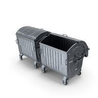 Metal Garbage Containers PNG & PSD Images