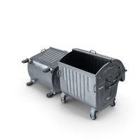 Metal Garbage Containers PNG & PSD Images