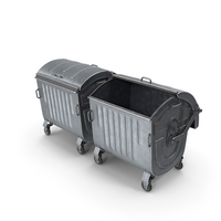 Metal Garbage Containers PNG & PSD Images