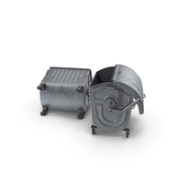 Metal Garbage Containers PNG & PSD Images