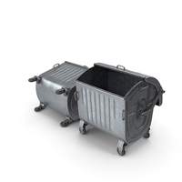 Metal Garbage Containers PNG & PSD Images