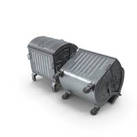 Metal Garbage Containers PNG & PSD Images