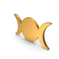 Gold Hecate’s Moon Icon PNG & PSD Images