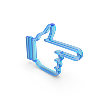 Glass Hand Pointing Outline Icon PNG & PSD Images